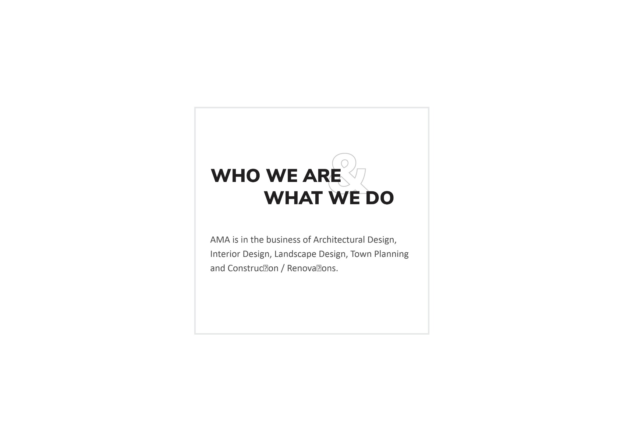 Who we are and what we do